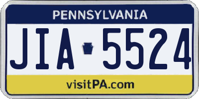 PA license plate JIA5524