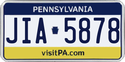 PA license plate JIA5878