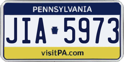 PA license plate JIA5973