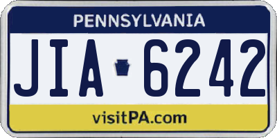 PA license plate JIA6242