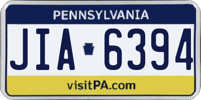 PA license plate JIA6394