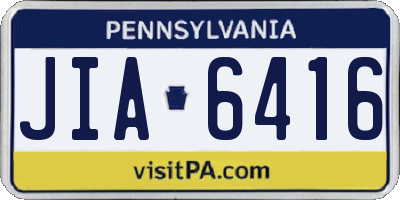PA license plate JIA6416
