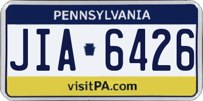 PA license plate JIA6426