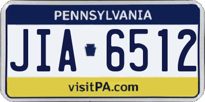 PA license plate JIA6512