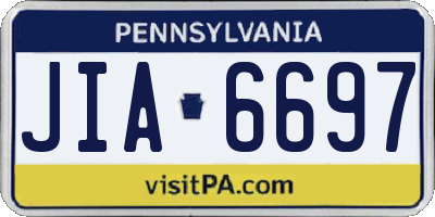 PA license plate JIA6697