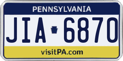 PA license plate JIA6870