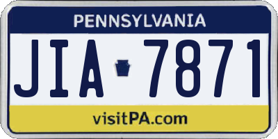 PA license plate JIA7871