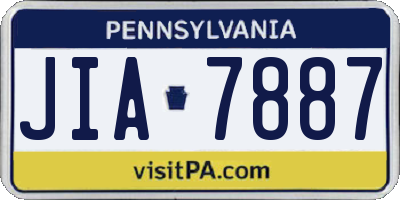 PA license plate JIA7887