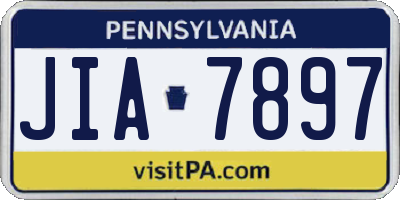 PA license plate JIA7897