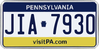 PA license plate JIA7930