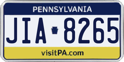 PA license plate JIA8265