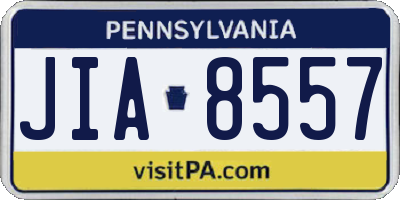 PA license plate JIA8557
