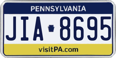 PA license plate JIA8695