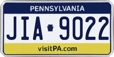 PA license plate JIA9022