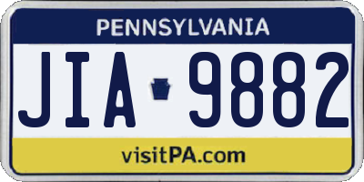 PA license plate JIA9882