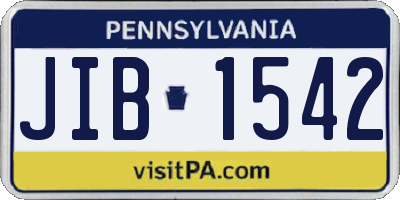 PA license plate JIB1542
