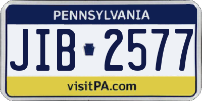 PA license plate JIB2577