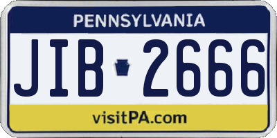PA license plate JIB2666