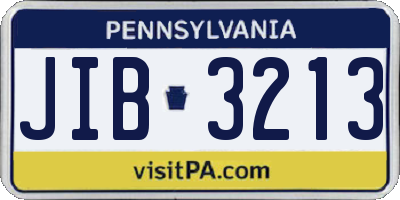 PA license plate JIB3213