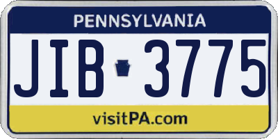 PA license plate JIB3775