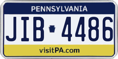 PA license plate JIB4486
