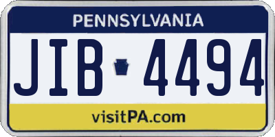 PA license plate JIB4494