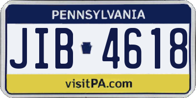 PA license plate JIB4618