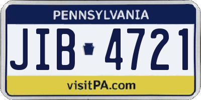 PA license plate JIB4721