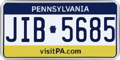 PA license plate JIB5685