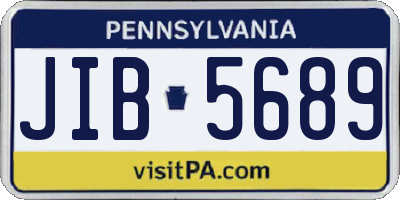 PA license plate JIB5689