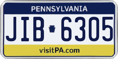 PA license plate JIB6305