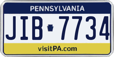 PA license plate JIB7734