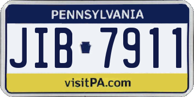 PA license plate JIB7911