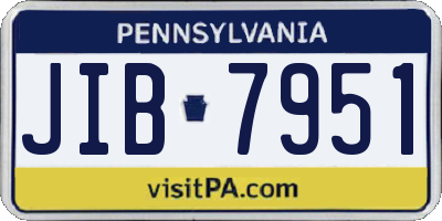 PA license plate JIB7951
