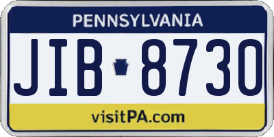 PA license plate JIB8730