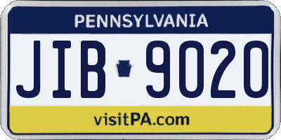 PA license plate JIB9020