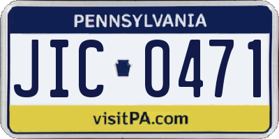 PA license plate JIC0471
