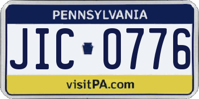 PA license plate JIC0776