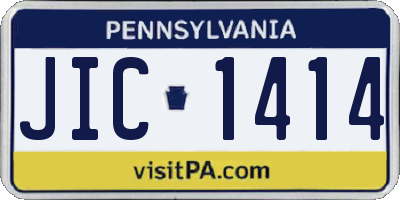 PA license plate JIC1414