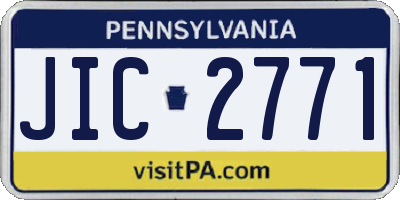 PA license plate JIC2771