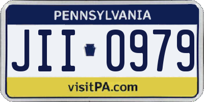 PA license plate JII0979