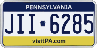 PA license plate JII6285