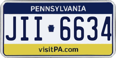 PA license plate JII6634