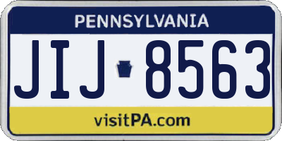 PA license plate JIJ8563
