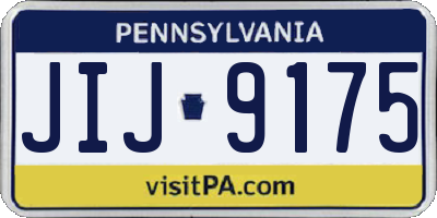 PA license plate JIJ9175