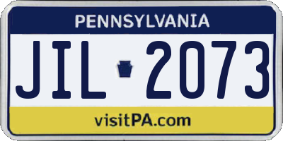 PA license plate JIL2073