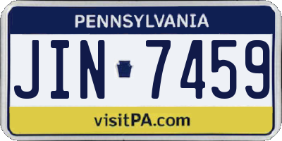 PA license plate JIN7459