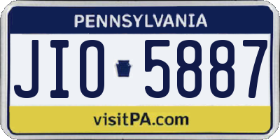 PA license plate JIO5887