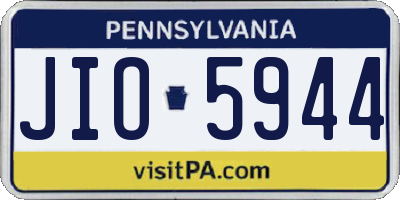 PA license plate JIO5944