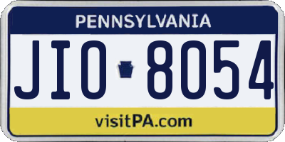 PA license plate JIO8054
